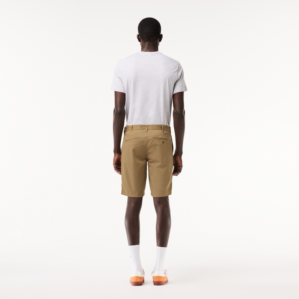 Lacoste Gabardine Shorts Men's 36 Beige Slim Fit Slash Pockets Mid-Rise Outdoor - Picture 3 of 16